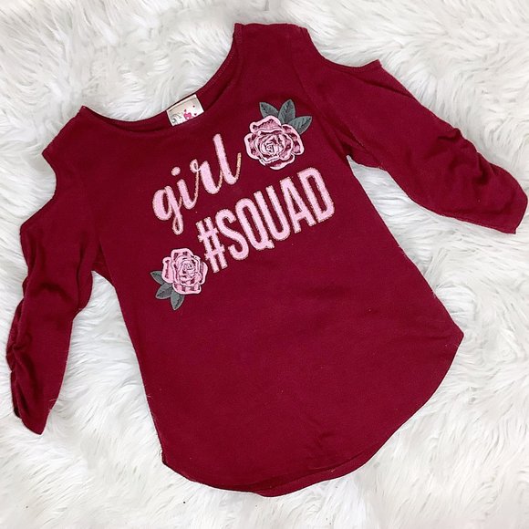 Jenna & Jessie Other - $5 CLEARANCE! Jenna & Jessie Girl Squad Cold Shoulder Top